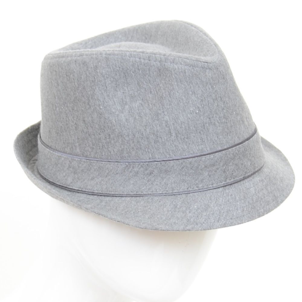 the Hatter Classic‎ Fedora Hat Women's Light Grey Short Brim Banded Sun Hat